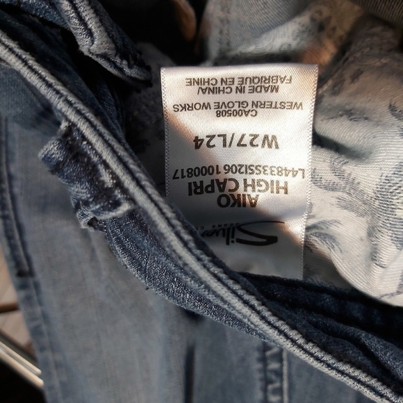 📣2/40$📣 Silver Sienna Fluid High Capri jeans size 27 - Picture 8 of 9